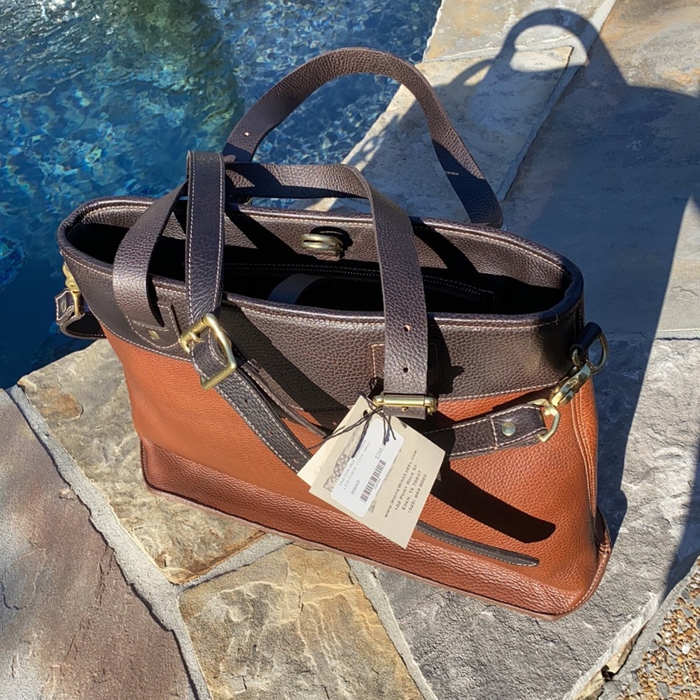 White Wing Leather Tote Bag